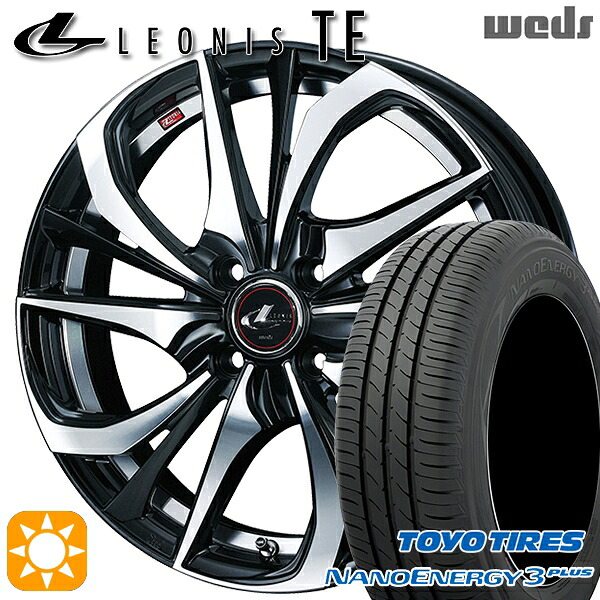 195/45R16 80W トーヨー ナノエナジー3プラス Weds レオニス TE PBMC (パールブラック ミラーカット) 16インチ 6.0J 4H100 サマータイヤホイールセット