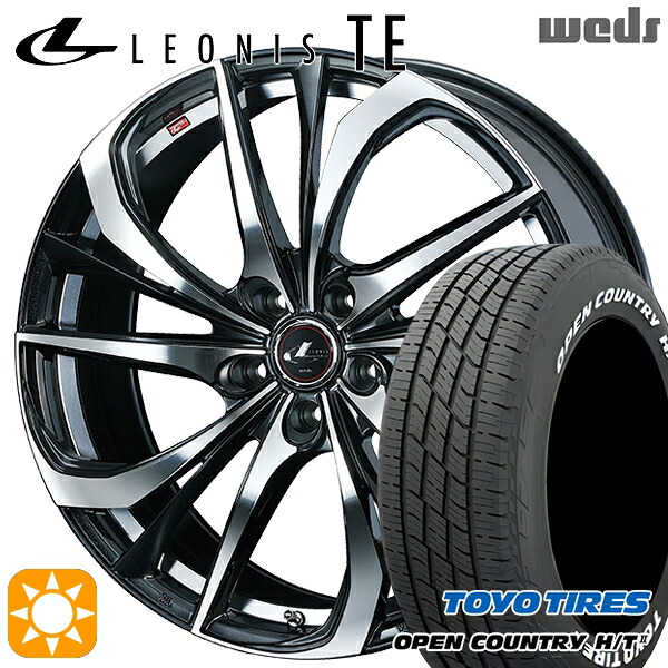 デリカD5 アウトランダー 225/55R18 98H トーヨー オープンカントリー H/T2 WL Weds レオニス TE PBMC (パールブラック ミラーカット) 18インチ 8.0J 5H114.3 サマータイヤホイールセット｜タイヤホイール激安王国