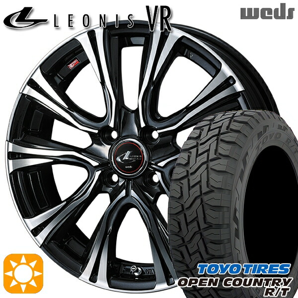 4/20ﾎﾟｲﾝﾄ10倍★アクア クロスビー 175/60R16 82Q トーヨー オープンカントリー R/T Weds レオニス VR PBMC 16インチ 6.0J 4H100 サマータイヤホイールセット