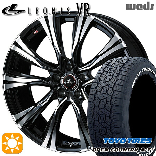4/20ﾎﾟｲﾝﾄ10倍★ハリアー エクストレイル 225/65R17 102H トーヨー オープンカントリーA/T3 ホワイトレター Weds レオニス VR PBMC 17インチ 7.0J 5H114.3 サマータイヤホイールセット