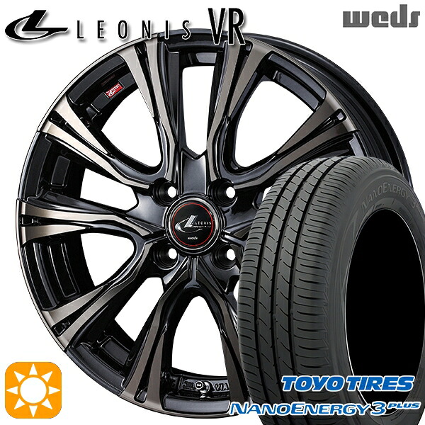 195/45R16 80W トーヨー ナノエナジー3プラス Weds レオニス VR PBMC/TI 16インチ 6.0J 4H100 サマータイヤホイールセット