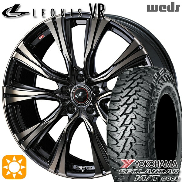 225/70R16 103S ヨコハマ ジオランダーM/T G003 Weds レオニス VR PBMC/TI 16インチ 6.5J 5H114.3 サマータイヤホイールセット