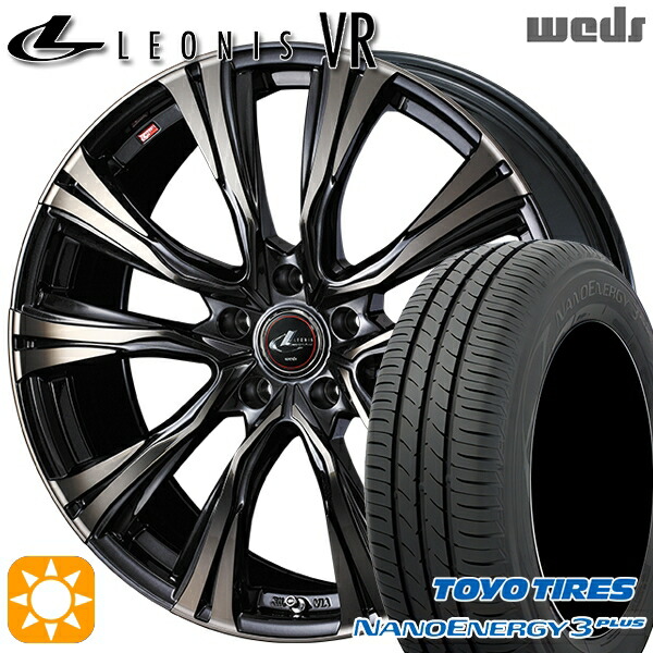 225/45R18 91W トーヨー ナノエナジー3プラス Weds レオニス VR PBMC/TI 18インチ 7.0J 5H114.3 サマータイヤホイールセット