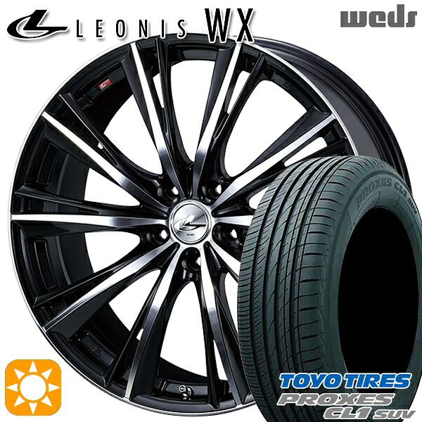 C-HR ヴェゼル 225/50R18 95W トーヨー プロクセス CL1 SUV Weds レオニス WX BKMC (ブラック ミラーカット) 18インチ 7.0J 5H114.3 サマータイヤホイールセット