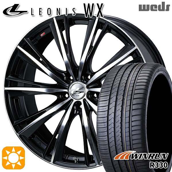 235/40R19 96W XL ウィンラン R330 Weds レオニス WX BKMC (ブラック ミラーカット) 19インチ 8.0J 5H114.3 サマータイヤホイールセット