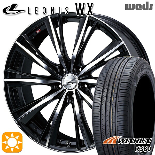 C-HR カローラクロス 215/60R17 96V ウィンラン R380 Weds レオニス WX BKMC (ブラック ミラーカット) 17インチ 7.0J 5H114.3 サマータイヤホイールセット|タイヤホイール激安王国