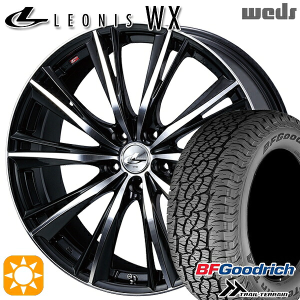 235/60R18 107H XL RBL BFグッドリッチ トレールテレーン Weds レオニス WX BKMC (ブラック ミラーカット) 18インチ 7.0J 5H114.3 サマータイヤホイールセット｜タイヤホイール激安王国 134,150円