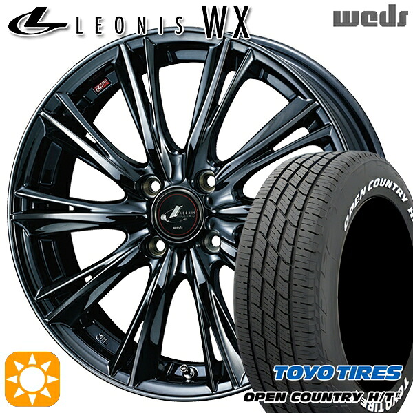 215/70R16 100H トーヨー オープンカントリー H/T2 WL Weds レオニス WX 16インチ 6.0J 4H100 BMC1（ブラックメタルコート ワン） サマータイヤホイールセット