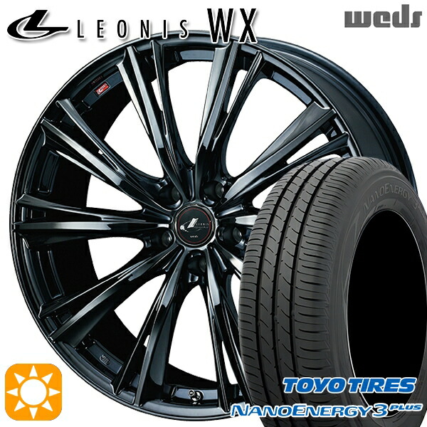 225/45R18 91W トーヨー ナノエナジー3プラス Weds レオニス WX 18インチ 8.0J 5H114.3 BMC1(ブラックメタルコート ワン) サマータイヤホイールセット|タイヤホイール激安王国