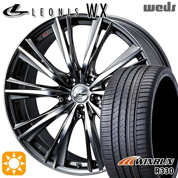 C-HR レガシィB4 225/50R18 95W ウィンラン R330 Weds レオニス WX BMCMC (ブラックメタルコート ミラーカット) 18インチ 8.0J 5H114.3 サマータイヤホイールセット