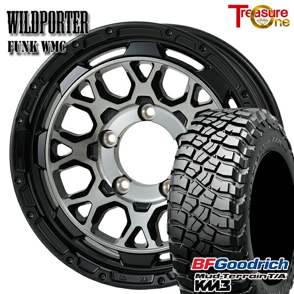 225/75R16 115/112Q RBL BFグッドリッチ マッドテレーン T/A KM3 トレジャーワン ワイルドポーター ファンク WMC BP/BC 16インチ 6.0J 5H139.7 サマータイヤホイールセット