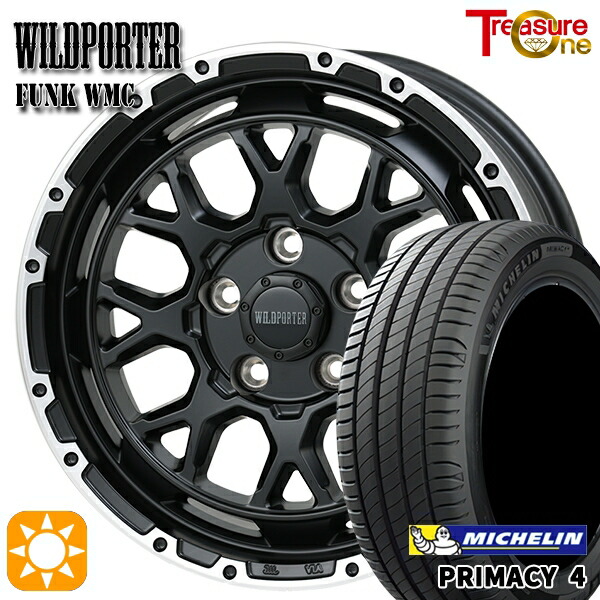 195/60R16 93V XL ミシュラン プライマシー4 トレジャーワン ワイルドポーター ファンク WMC MB/RP 16インチ 7.0J 5H114.3 サマータイヤホイールセット 67,265円