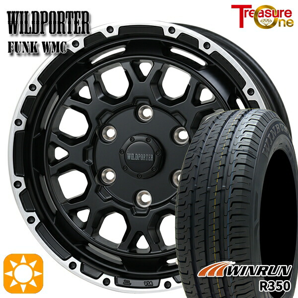 215/65R16 109/107T ウィンラン R350 トレジャーワン ワイルドポーター ファンク WMC MB/RP 16インチ 6.5J 6H139.7 サマータイヤホイールセット