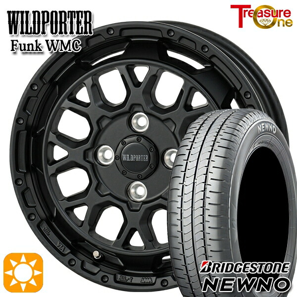 165/65R14 79S ブリヂストン ニューノ トレジャーワン ワイルドポーター ファンク WMC MBK 14インチ 4.5J 4H100 サマータイヤホイールセット｜タイヤホイール激安王国