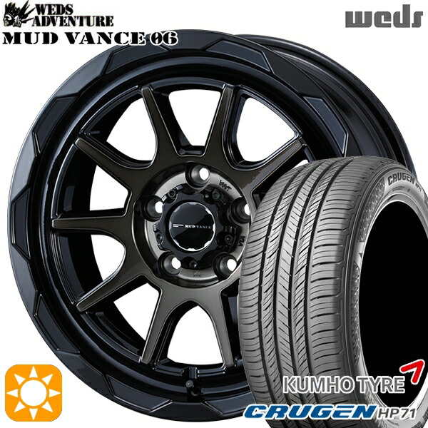 225/65R17 102V クムホ クルーゼン HP71 Weds マッドヴァンス06 ブラックポリッシュブロンズクリア 17インチ 7.0J 5H114.3 サマータイヤホイールセット