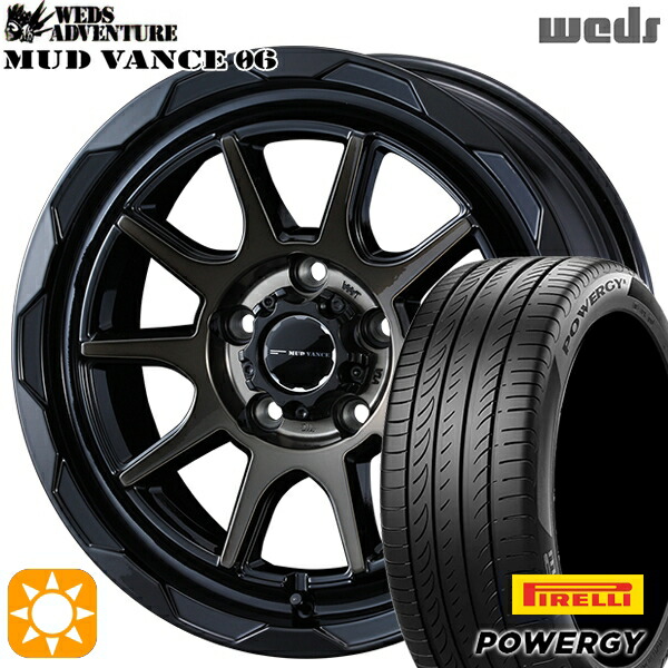 ヴェゼル オデッセイ 215/60R16 95H ピレリ パワジー Weds マッドヴァンス06 ブラックポリッシュブロンズクリア 16インチ 7.0J 5H114.3 サマータイヤホイールセット