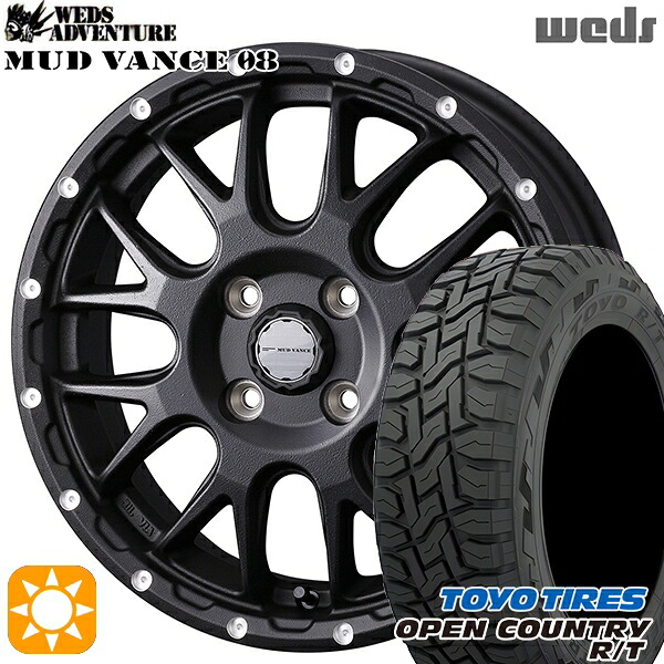 軽トラ軽バン用 145/80R12 80/78N LT トーヨー オープンカントリー R/T Weds マッドヴァンス08 フリントブラック 12インチ 新品サマータイヤホイール 4本セット 送料無料 49,560円