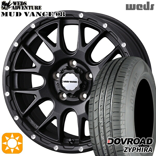205/65R16 95H DOVROAD ザイファイラ Weds マッドヴァンス08 フリントブラック 16インチ 7.0J 5H114.3 サマータイヤホイールセット|タイヤホイール激安王国