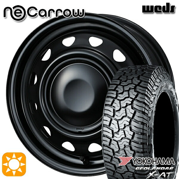 155/65R14 78/75Q ヨコハマ ジオランダー X-AT G016 Weds ネオキャロ セミマットブラック/セミマットブラックキャップ 14インチ 4.5J 4H100 +45 サマータイヤホイールセット｜タイヤホイール激安王国