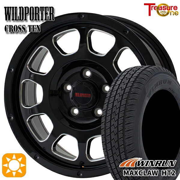 225/65R17 102H ウィンラン マックスクロウ HT2 トレジャーワン ワイルドポーター クロステン BK/SM 17インチ 7.5J 5H114.3 サマータイヤホイールセット｜タイヤホイール激安王国