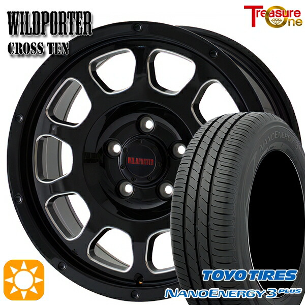 205/60R16 92H トーヨー ナノエナジー3プラス トレジャーワン ワイルドポーター クロステン BK/SM 16インチ 7.0J 5H114.3 サマータイヤホイールセット