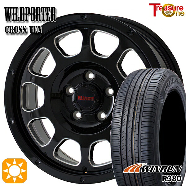 エクストレイル フォレスター 225/60R17 99V ウィンラン R380 トレジャーワン ワイルドポーター クロステン BK/SM 17インチ 7.5J 5H114.3 サマータイヤホイールセット|タイヤホイール激安王国