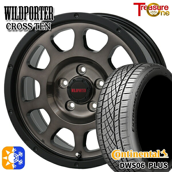 205/50R17 93W XL コンチネンタル DWS06+ トレジャーワン ワイルトポーター クロス10 ブラックポリッシュ/ブラッククリア 17インチ 7.5J 5H114.3 オールシーズンタイヤホイールセット|タイヤホイール激安王国