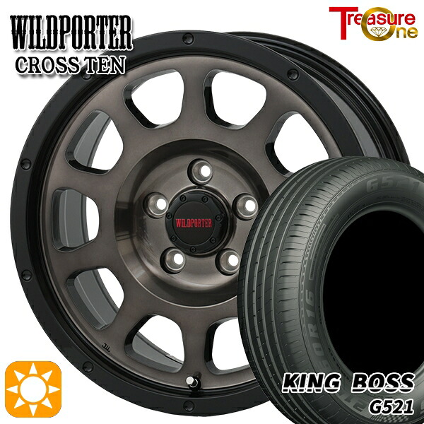 215/60R16 95V キングボス G521 トレジャーワン ワイルドポーター クロステン BP/BC 16インチ 7.0J 5H114.3 サマータイヤホイールセット｜タイヤホイール激安王国