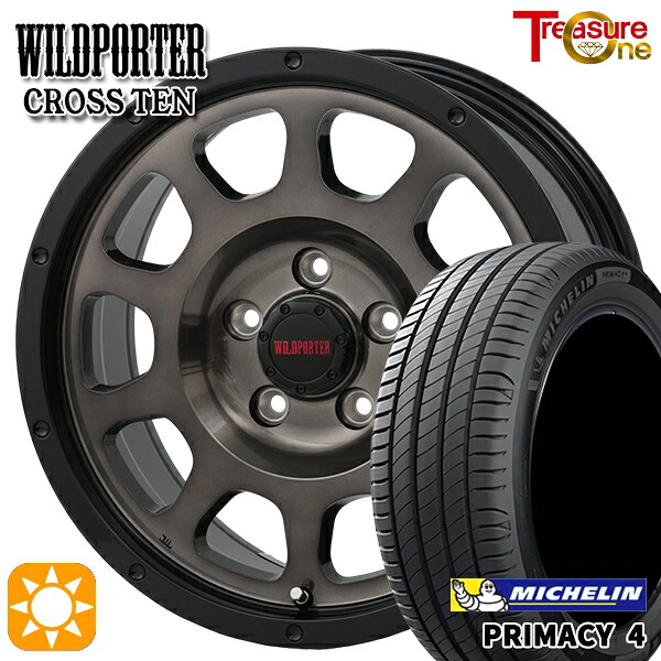 195/60R16 93V XL ミシュラン プライマシー4 トレジャーワン ワイルドポーター クロステン BP/BC 16インチ 7.0J 5H114.3 サマータイヤホイールセット