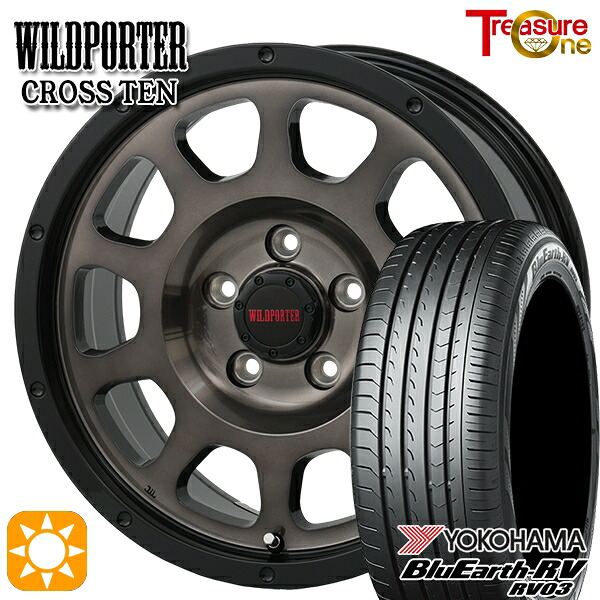 205/50R17 93V XL ヨコハマ ブルーアース RV03 トレジャーワン ワイルドポーター クロステン BP/BC 17インチ 7.5J 5H114.3 サマータイヤホイールセット