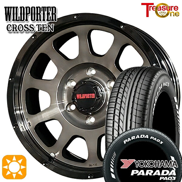 4/20ﾎﾟｲﾝﾄ10倍★215/65R16C 109/107S ヨコハマ パラダ PA03 ホワイトレター トレジャーワン ワイルドポーター クロステン BP/BC 16インチ 6.5J 6H139.7 サマータイヤホイールセット 73,315円