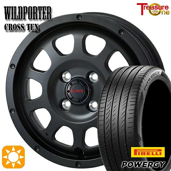 マツダ2 ノート 205/45R17 88W XL ピレリ パワジー トレジャーワン ワイルドポーター クロステン マットブラック 17インチ 6.5J 4H100 サマータイヤホイールセット