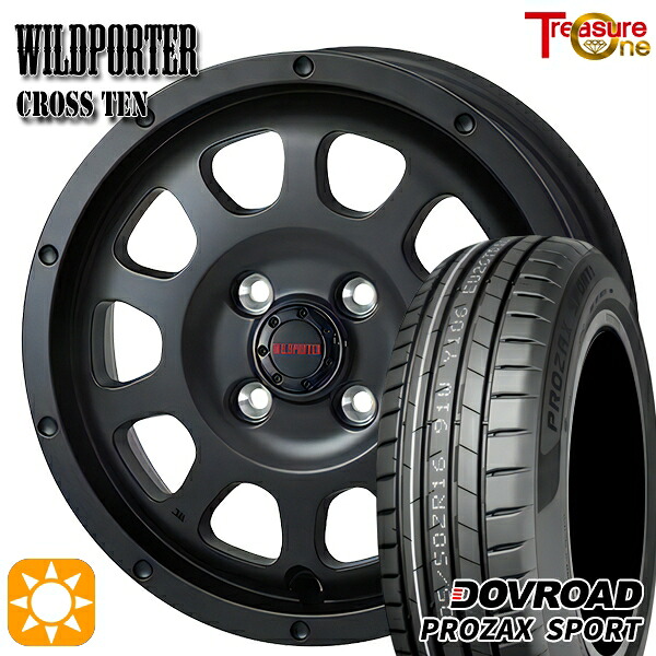 マツダ2 ノート 205/45R17 88W XL DOVROAD プロザックススポーツ トレジャーワン ワイルドポーター クロステン マットブラック 17インチ 6.5J 4H100 サマータイヤホイールセット 51,180円