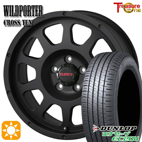 C-HR カローラクロス 215/60R17 96V ダンロップ エナセーブ EC204 トレジャーワン ワイルドポーター クロステン マットブラック 17インチ 7.5J 5H114.3 サマータイヤホイールセット