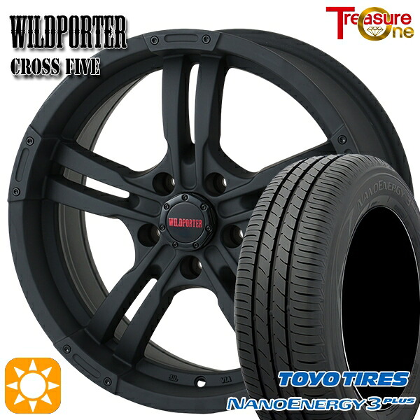 エスティマ ヤリスクロス 215/60R16 95H トーヨー ナノエナジー3プラス トレジャーワン ワイルドポーター クロスファイブ マットブラック 16インチ 7.0J 5H114.3 サマータイヤホイールセット｜タイヤホイール激安王国
