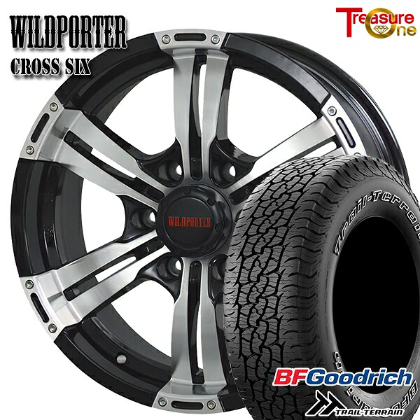 プラド ハイラックス 265/65R17 112T ORWL BFグッドリッチ トレールテレーン トレジャーワン ワイルドポーター クロスシックス ブラックポリッシュ 17インチ 8.0J 6H139.7 サマータイヤホイールセット