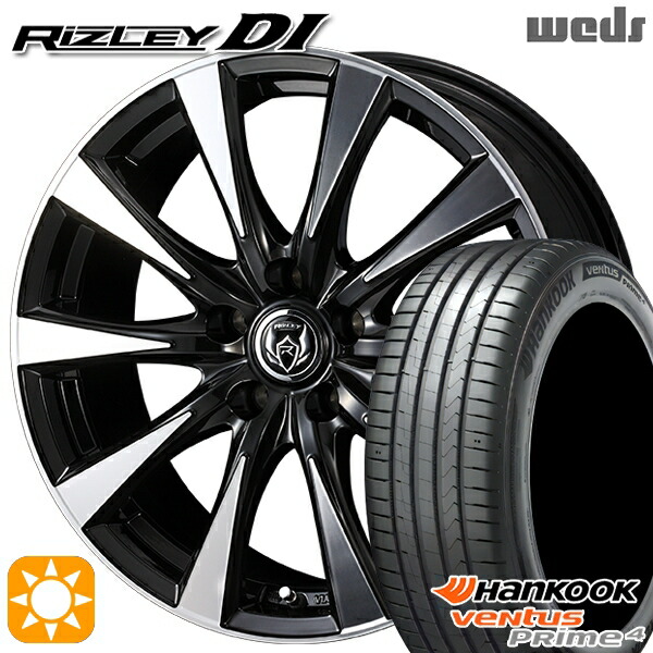 225/65R17 102H ハンコック ベンタスプライム4 K135A Weds ライツレーDI ブラックポリッシュ 17インチ 7.0J 5H114.3 サマータイヤホイールセット|タイヤホイール激安王国