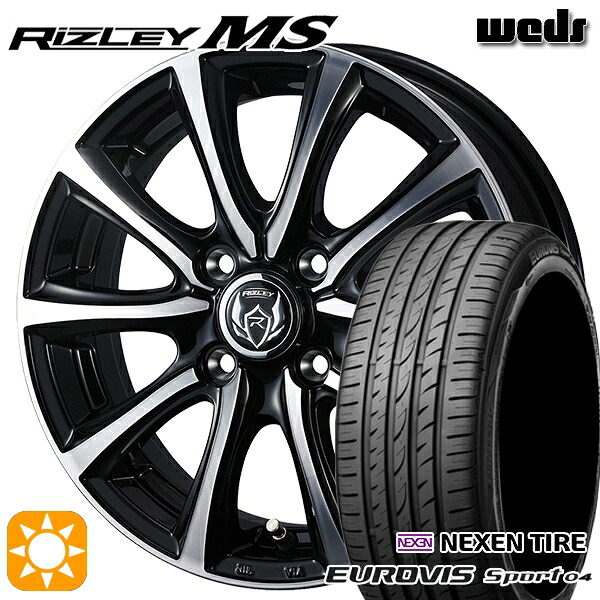 165/60R14 75H ロードストーン ユーロビズ Sport 04 Weds ライツレーMS ブラックメタリックポリッシュ 14インチ 4.5J 4H100 サマータイヤホイールセット｜タイヤホイール激安王国