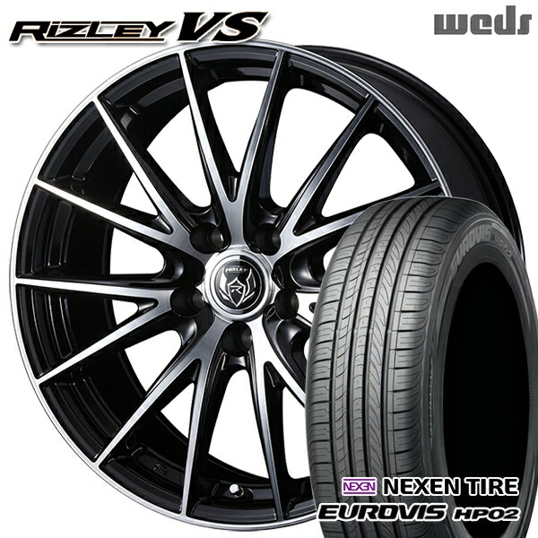 195/65R15 ネクセン ロードストーン ユーロビズ HP02 Weds ライツレーVS ブラックメタリックポリッシュ 15インチ 6.0J 5H114.3 サマータイヤホイールセット
