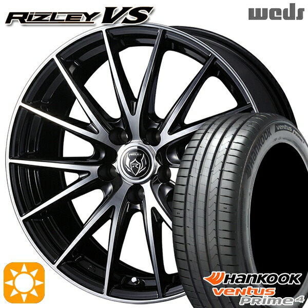 225/65R17 102H ハンコック ベンタスプライム4 K135A Weds ライツレーVS ブラックメタリックポリッシュ 17インチ 7.0J 5H114.3 サマータイヤホイールセット|タイヤホイール激安王国
