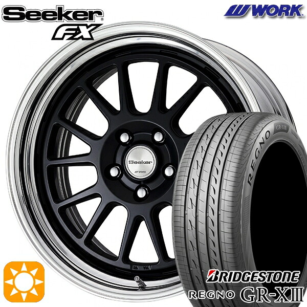 C-HR レガシィB4 225/50R18 95W ブリヂストン レグノ GRX3 WORK シーカー FX マットブラック 18インチ 7.5J 5H114.3 サマータイヤホイールセット