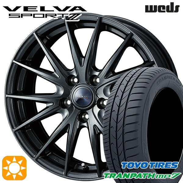 195/60R16 89H トーヨー トランパス mp7 Weds ヴェルバスポルト2 ディープメタルII 16インチ 6.5J 5H114.3 サマータイヤホイールセット