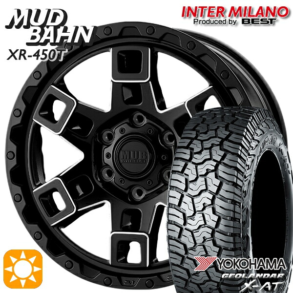 ランクル300 265/65R18 114T ヨコハマ ジオランダー X-AT G016 インターミラノ マッドバーン XR-450T GBK/M 18インチ 8.5J 6H139.7 +52 サマータイヤホイールセット|タイヤホイール激安王国