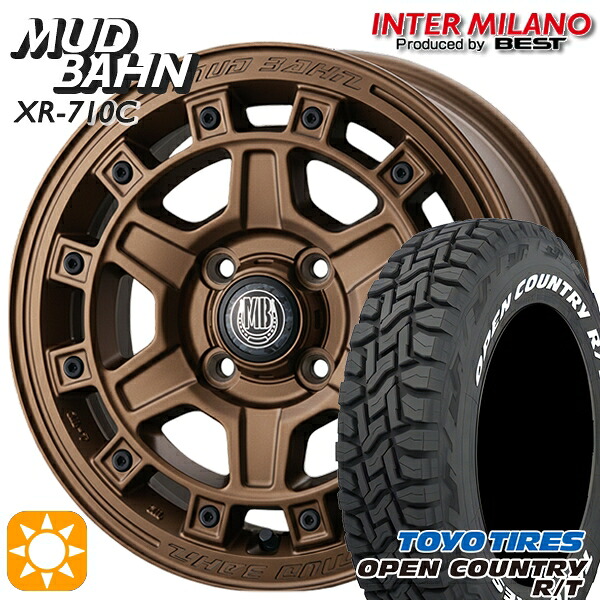アゲ軽 165/80R14 97/95N LT トーヨー オープンカントリー R/T ホワイトレター インターミラノ マッドバーン XR-710C BBR 14インチ 5.0J 4H100 +45 サマータイヤホイールセット|タイヤホイール激安王国