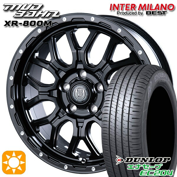 エクストレイル アテンザ 225/55R17 101W XL ダンロップ エナセーブ EC204 インターミラノ マッドバーン XR-800M MBK/PP 17インチ 7.0J 5H114.3 サマータイヤホイールセット