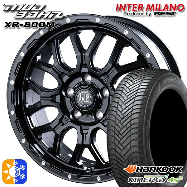 215/50R17 95W XL ハンコック KInERGy 4s 2 (H750) インターミラノ マッドバーン XR-800M MBK/PP 17インチ 7.0J 5H114.3 オールシーズンタイヤホイールセット