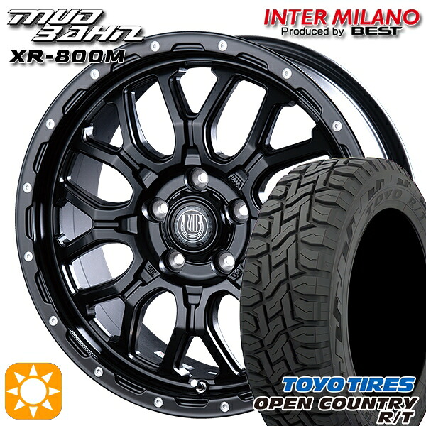 4/20ﾎﾟｲﾝﾄ10倍★エクストレイル フォレスター 225/60R17 99Q トーヨー オープンカントリー R/T インターミラノ マッドバーン XR-800M MBK/PP 17インチ 7.0J 5H114.3 サマータイヤホイールセット