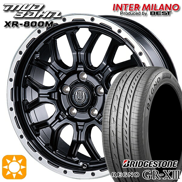 カムリ ヴェゼル 215/55R17 94V ブリヂストン レグノ GRX3 インターミラノ マッドバーン XR-800M MBK/RP 17インチ 7.0J 5H114.3 サマータイヤホイールセット