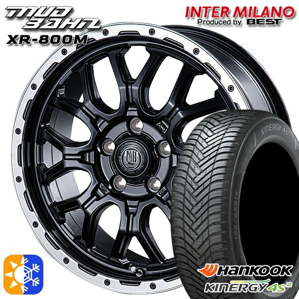 215/50R17 95W XL ハンコック KInERGy 4s 2 (H750) インターミラノ マッドバーン XR-800M MBK/RP 17インチ 7.0J 5H114.3 オールシーズンタイヤホイールセット