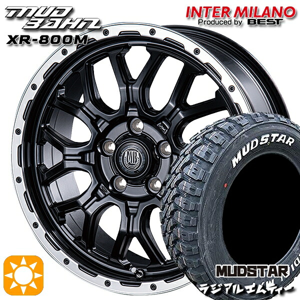225/65R17 102T マッドスター ラジアルM/T インターミラノ マッドバーン XR-800M MBK/RP 17インチ 7.0J 5H114.3 サマータイヤホイールセット|タイヤホイール激安王国